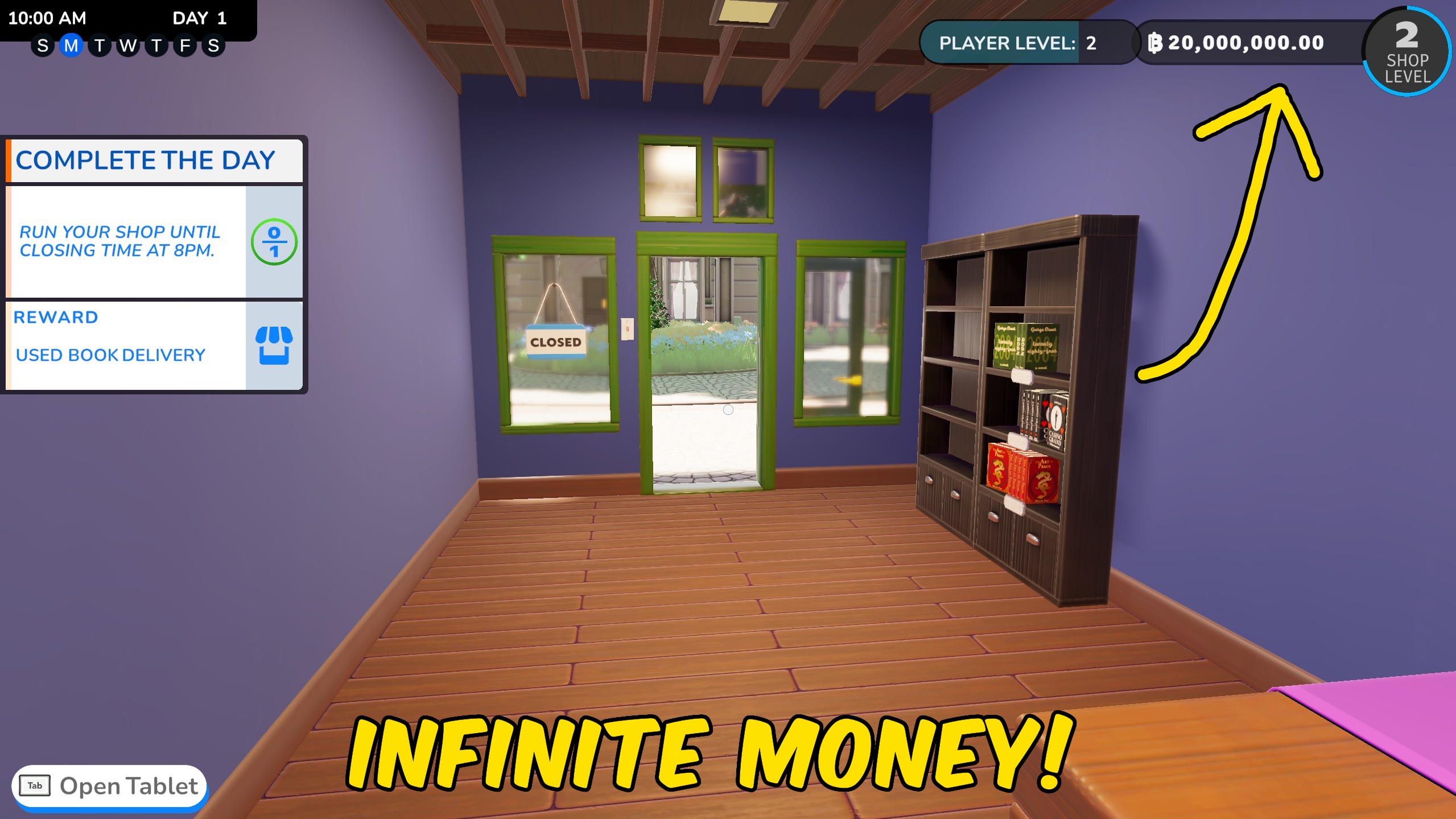 Bookshop Simulator — Give Money (screenshot 2)